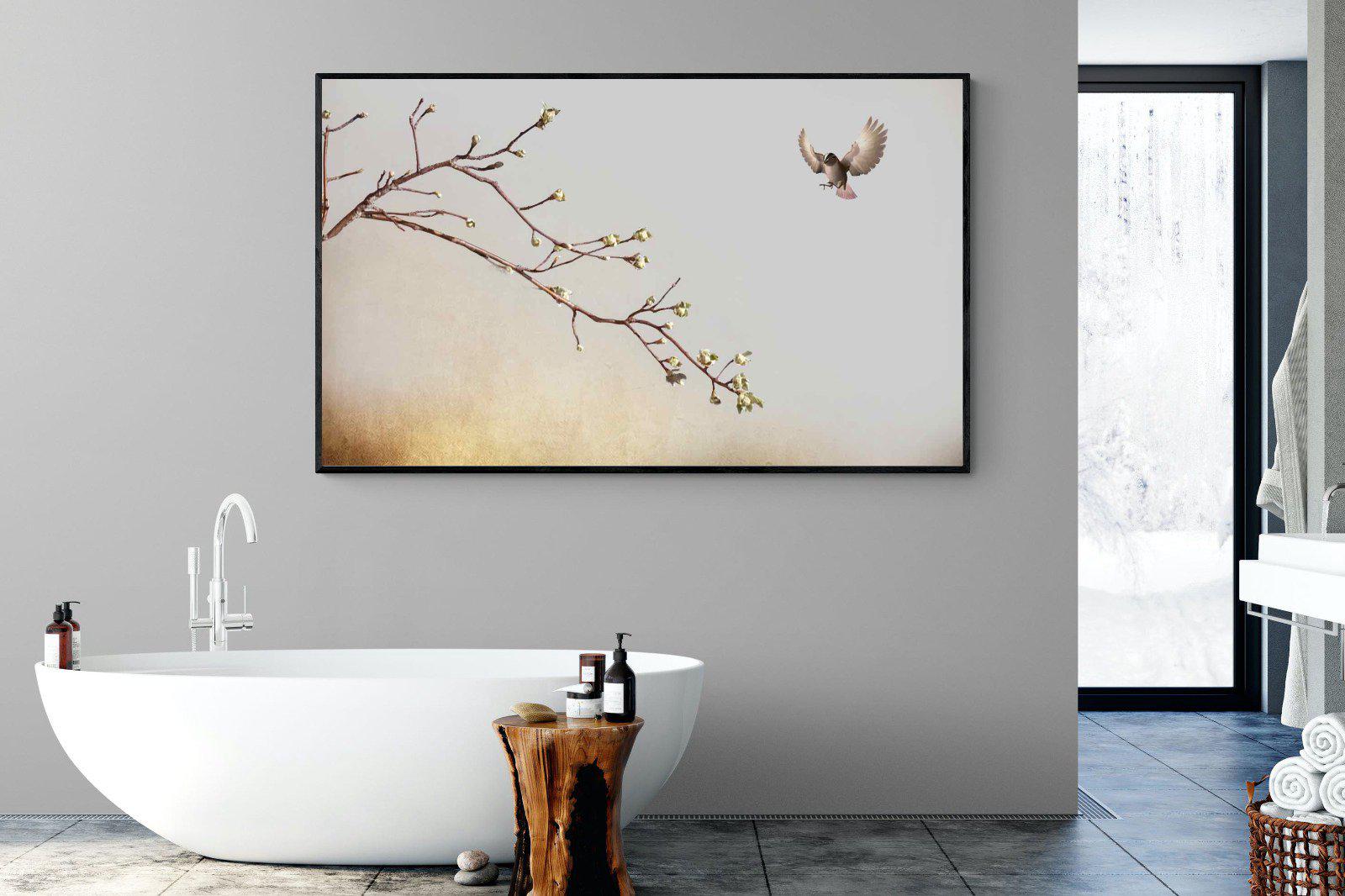 Flutter-Wall_Art-180 x 110cm-Mounted Canvas-Black-Pixalot