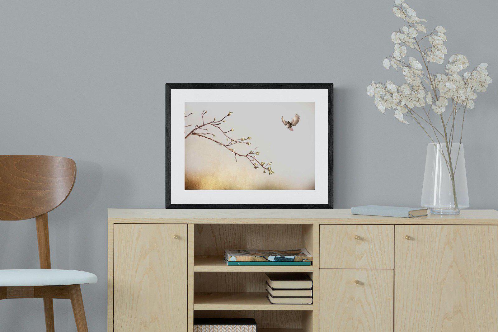 Flutter-Wall_Art-60 x 45cm-Framed Print-Black-Pixalot