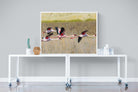 Flying Flamingos-Wall_Art-120 x 90cm-Mounted Canvas-White-Pixalot