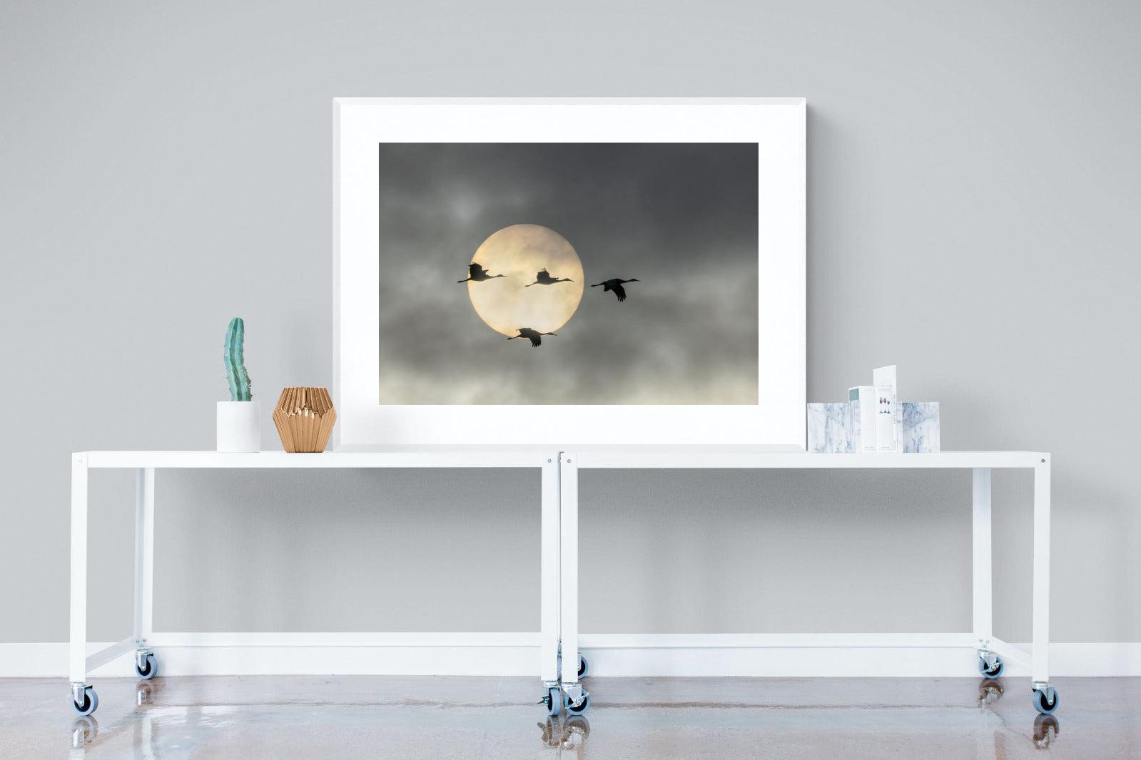 Flying High-Wall_Art-120 x 90cm-Framed Print-White-Pixalot