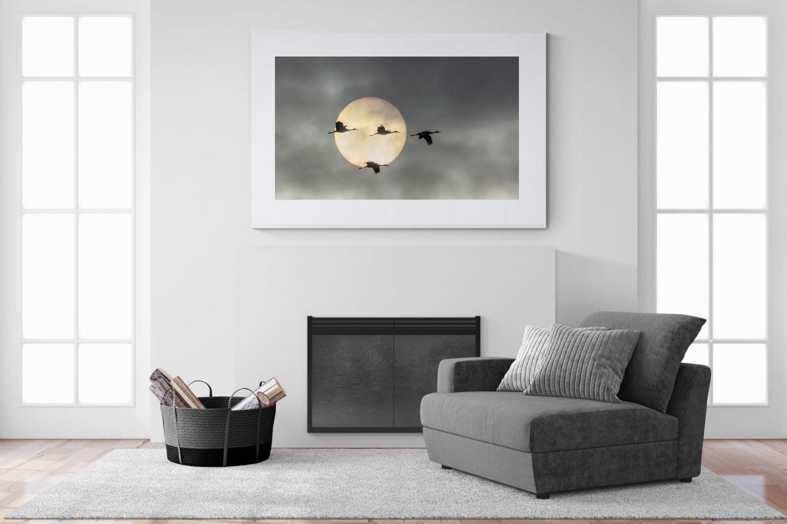 Flying High-Wall_Art-150 x 100cm-Framed Print-White-Pixalot
