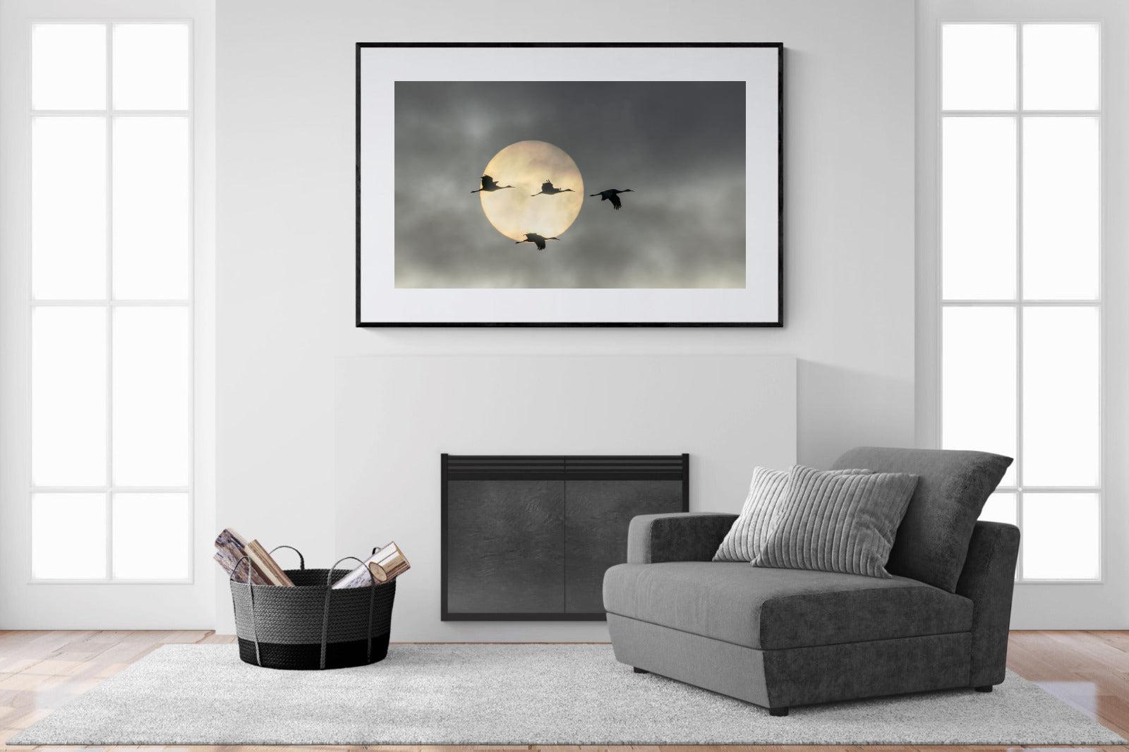 Flying High-Wall_Art-150 x 100cm-Framed Print-Black-Pixalot