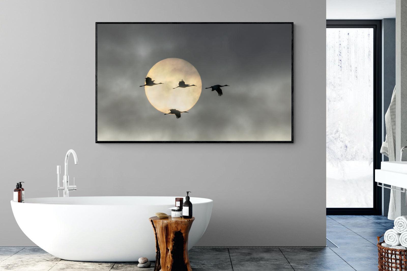 Flying High-Wall_Art-180 x 110cm-Mounted Canvas-Black-Pixalot