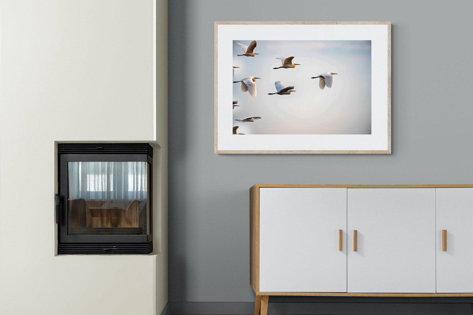 Flying V-Wall_Art-100 x 75cm-Framed Print-Wood-Pixalot