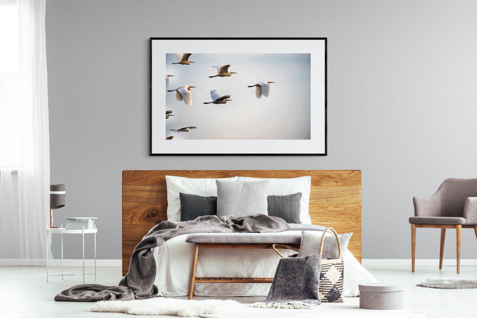 Flying V-Wall_Art-150 x 100cm-Framed Print-Black-Pixalot