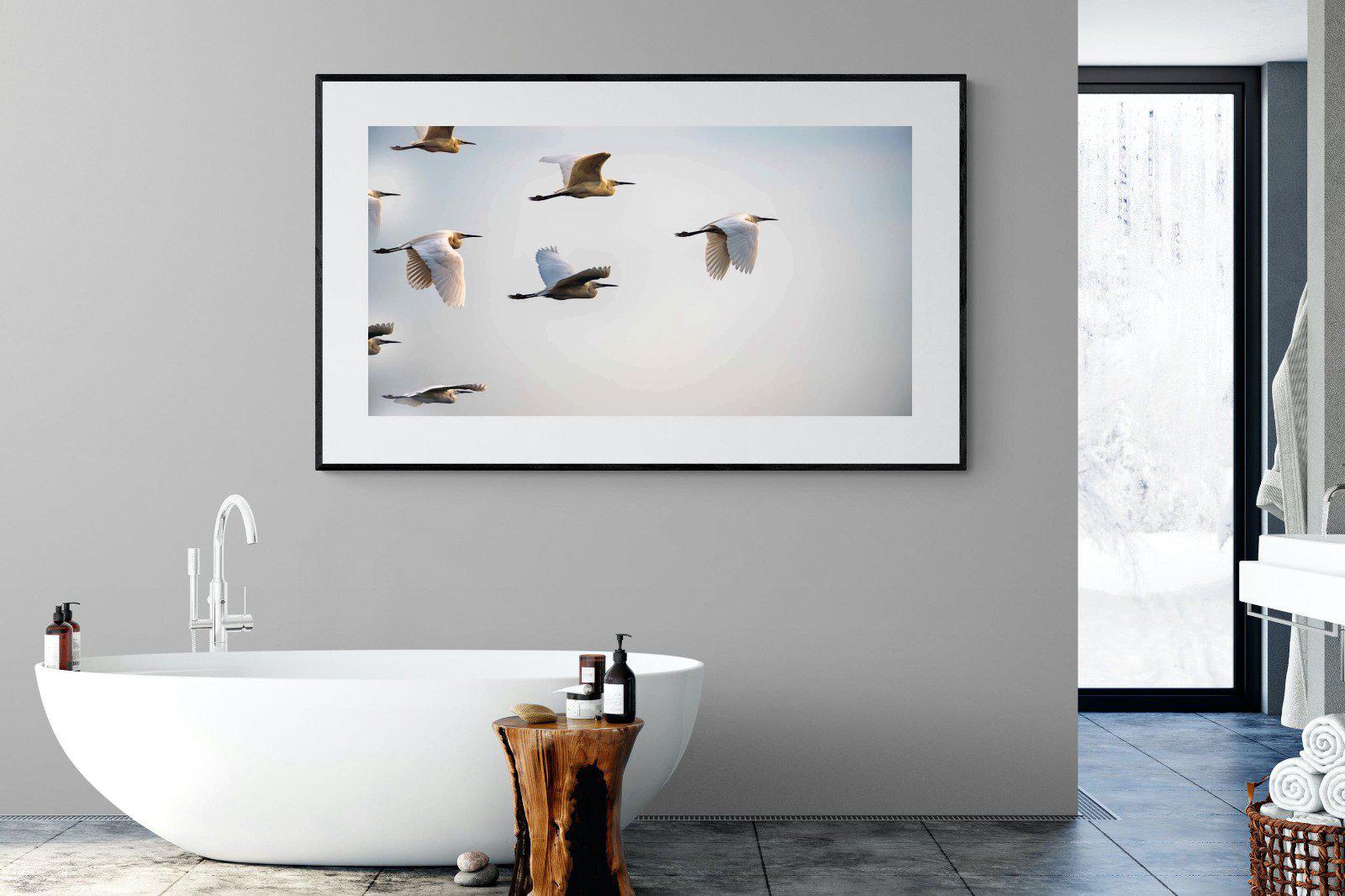 Flying V-Wall_Art-180 x 110cm-Framed Print-Black-Pixalot