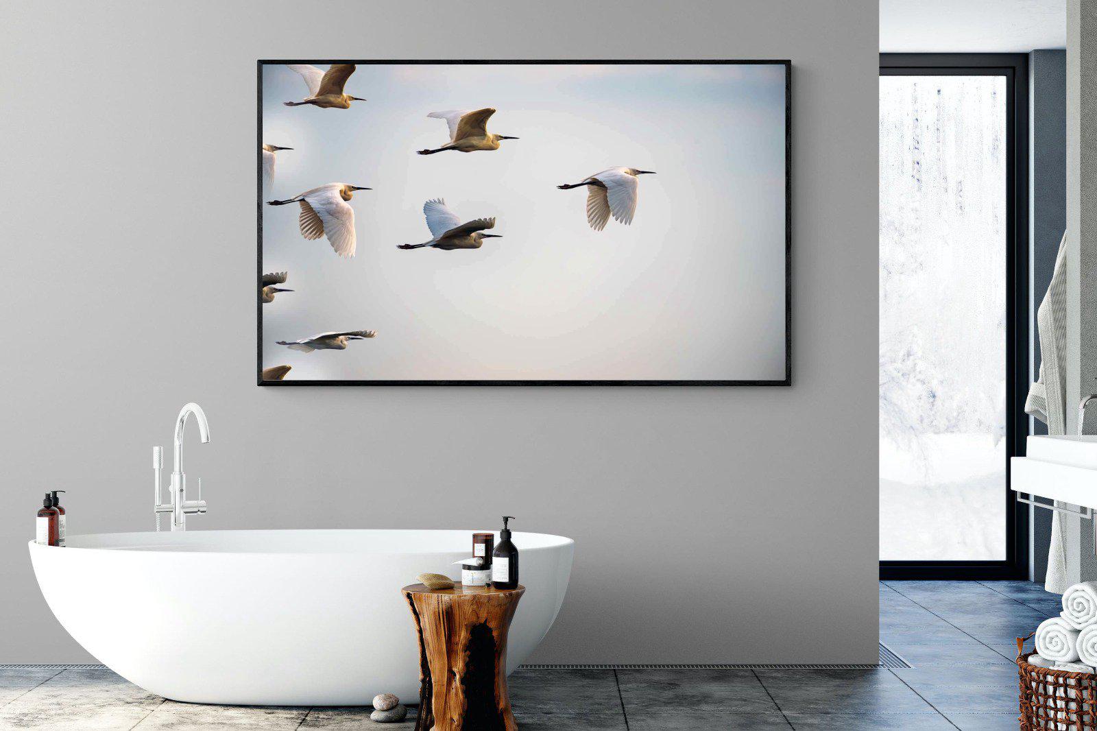 Flying V-Wall_Art-180 x 110cm-Mounted Canvas-Black-Pixalot