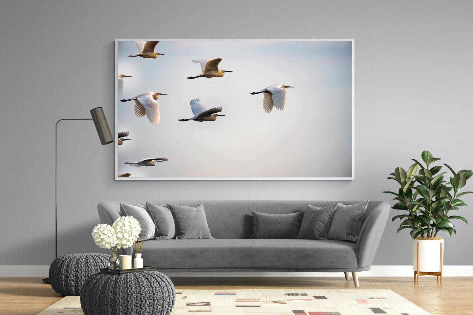Flying V-Wall_Art-220 x 130cm-Mounted Canvas-White-Pixalot