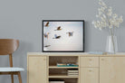 Flying V-Wall_Art-60 x 45cm-Mounted Canvas-Black-Pixalot