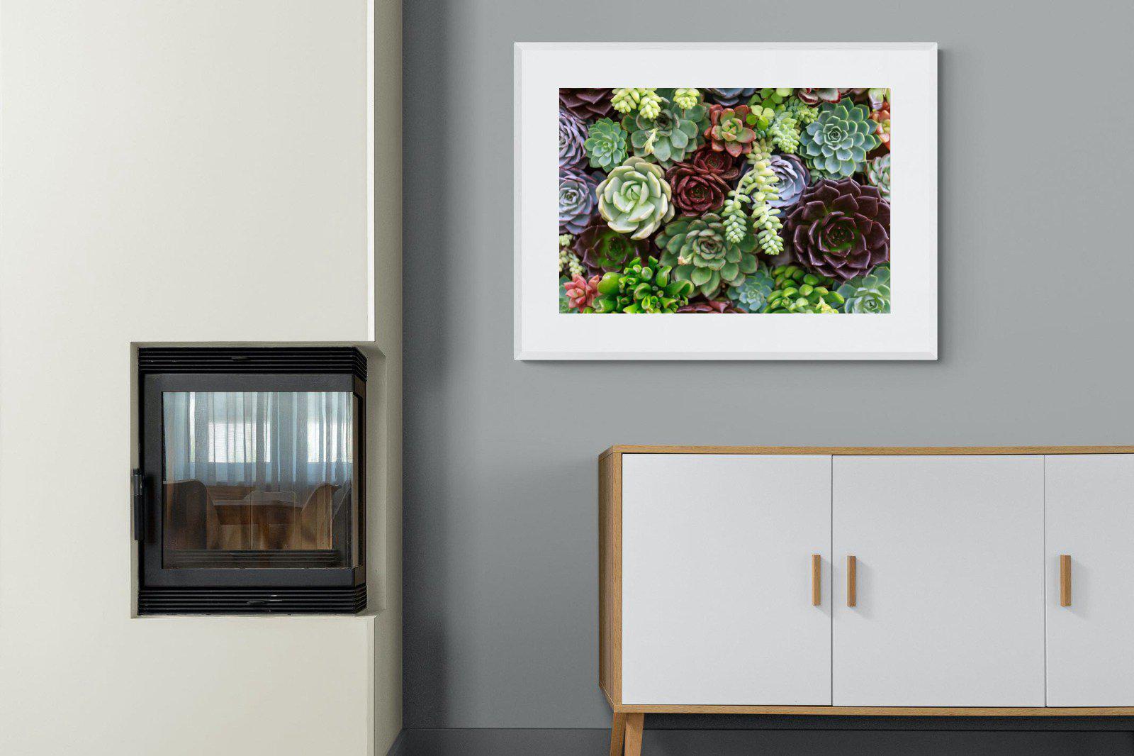 Foliage-Wall_Art-100 x 75cm-Framed Print-White-Pixalot
