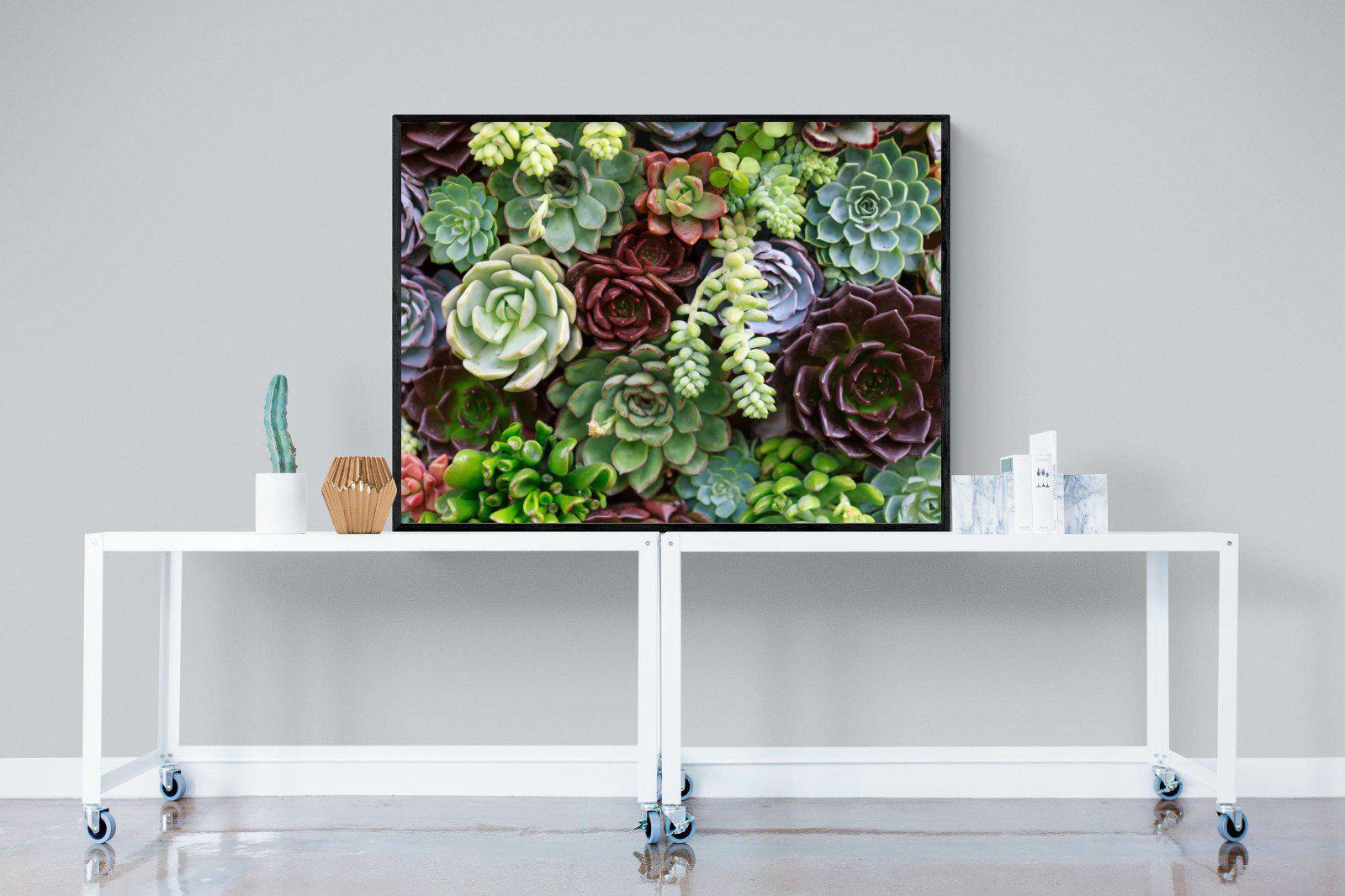 Foliage-Wall_Art-120 x 90cm-Mounted Canvas-Black-Pixalot