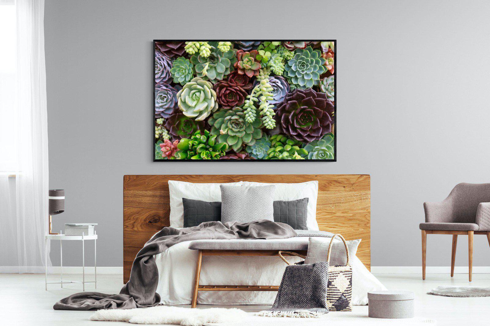 Foliage-Wall_Art-150 x 100cm-Mounted Canvas-Black-Pixalot