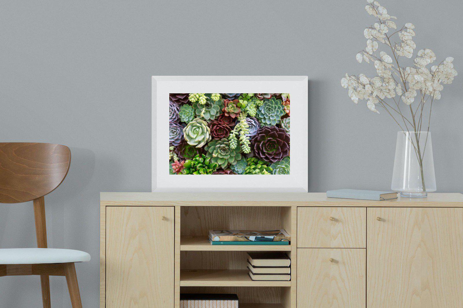 Foliage-Wall_Art-60 x 45cm-Framed Print-White-Pixalot