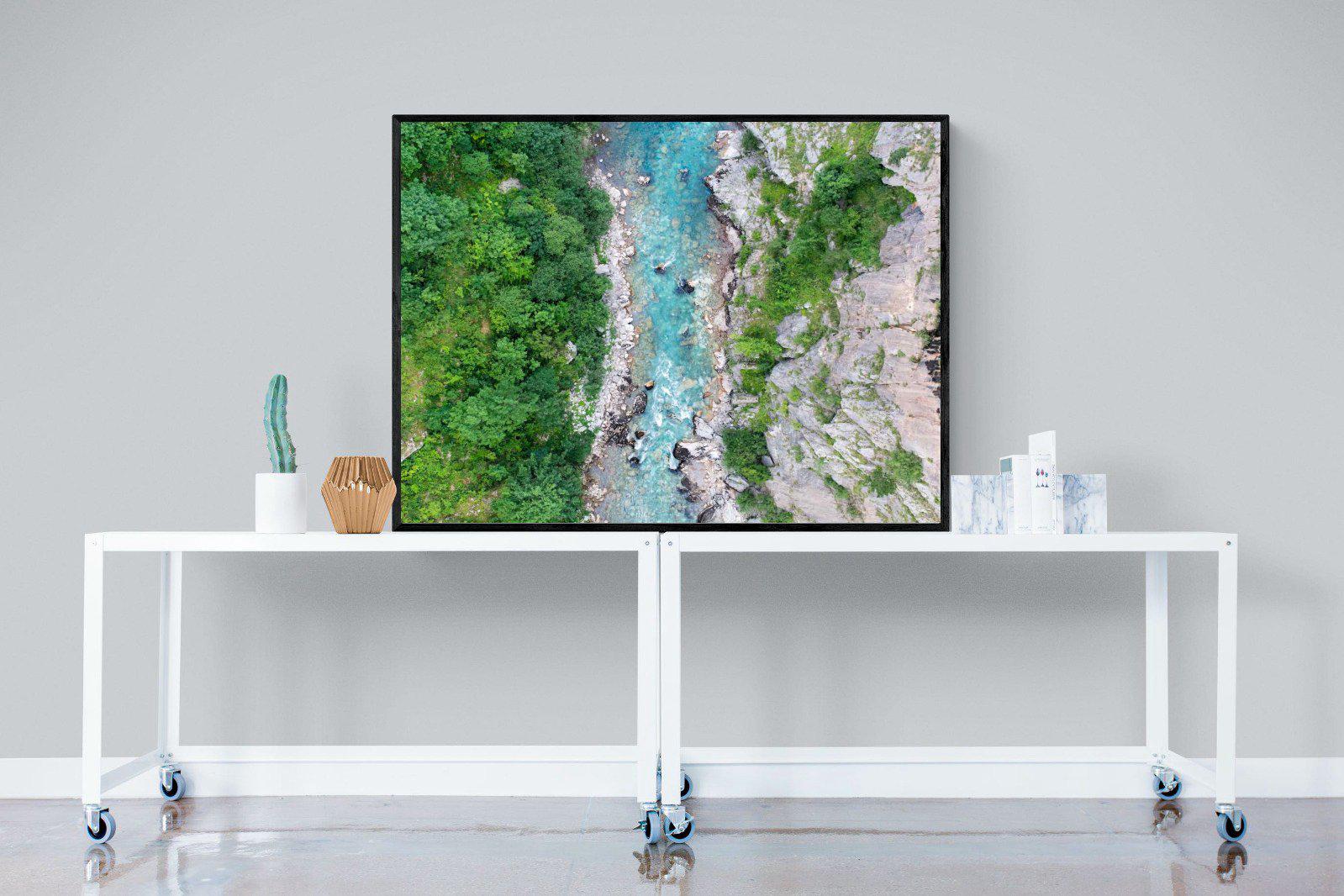 Forest River-Wall_Art-120 x 90cm-Mounted Canvas-Black-Pixalot