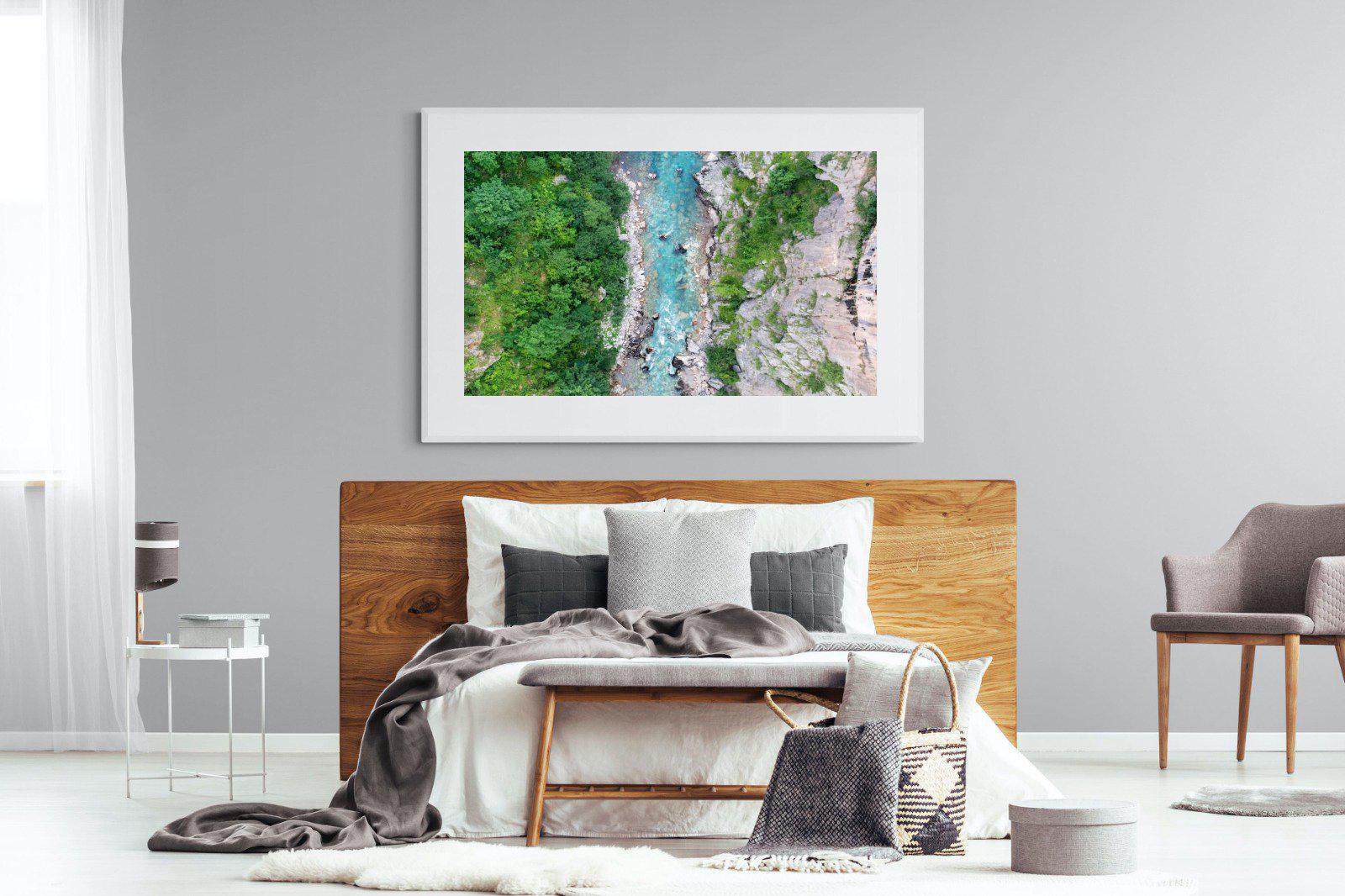 Forest River-Wall_Art-150 x 100cm-Framed Print-White-Pixalot