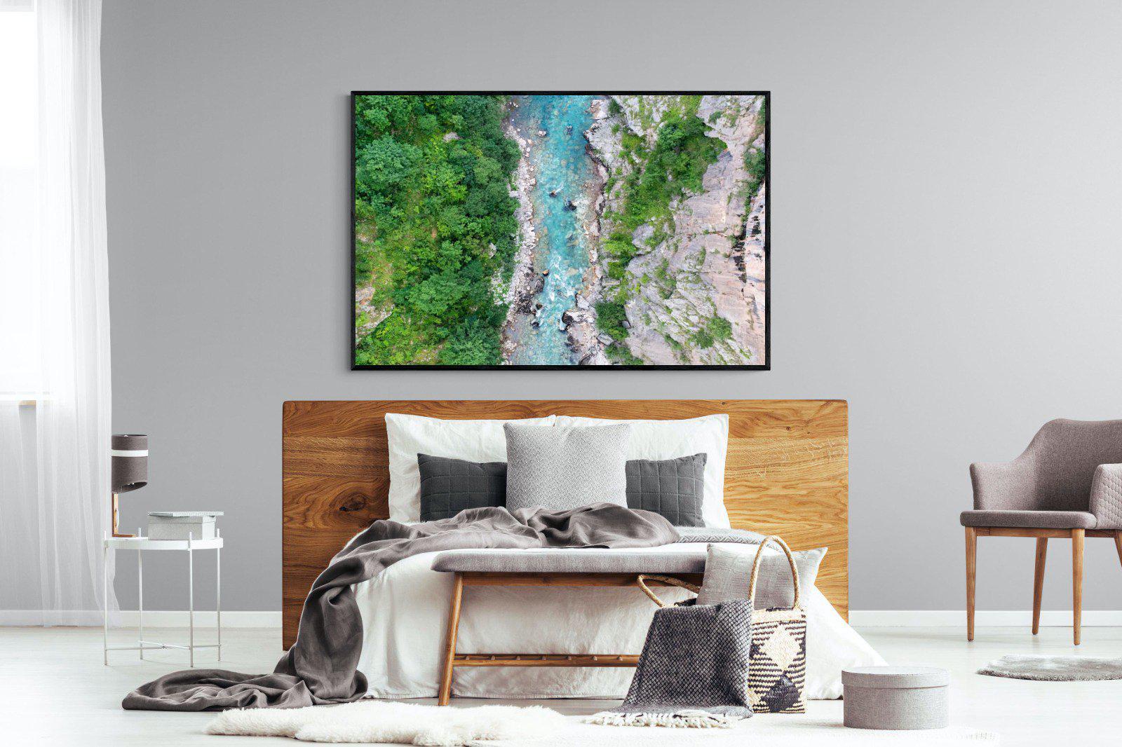 Forest River-Wall_Art-150 x 100cm-Mounted Canvas-Black-Pixalot