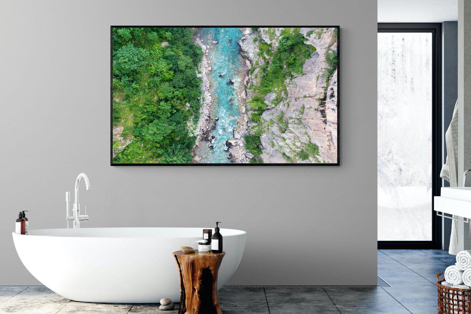 Forest River-Wall_Art-180 x 110cm-Mounted Canvas-Black-Pixalot