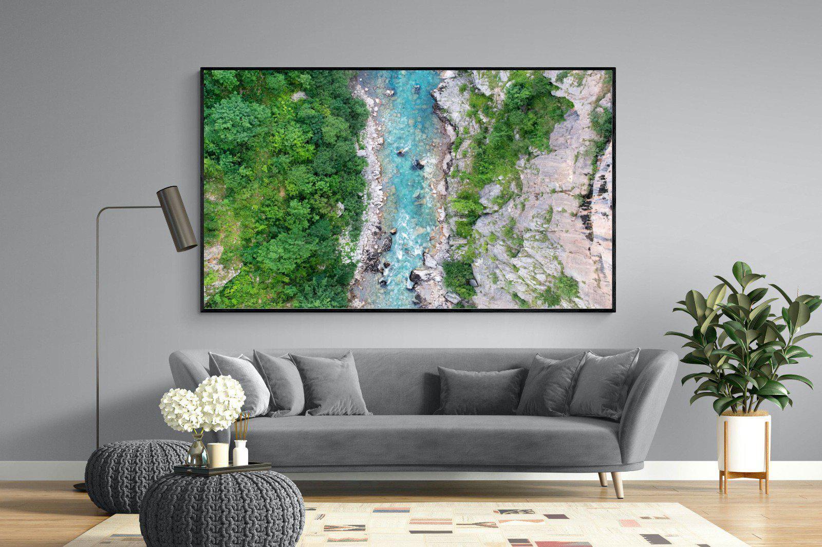 Forest River-Wall_Art-220 x 130cm-Mounted Canvas-Black-Pixalot