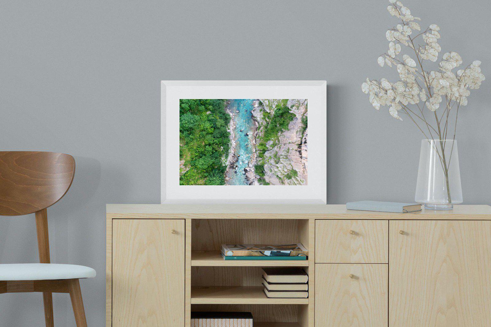 Forest River-Wall_Art-60 x 45cm-Framed Print-White-Pixalot