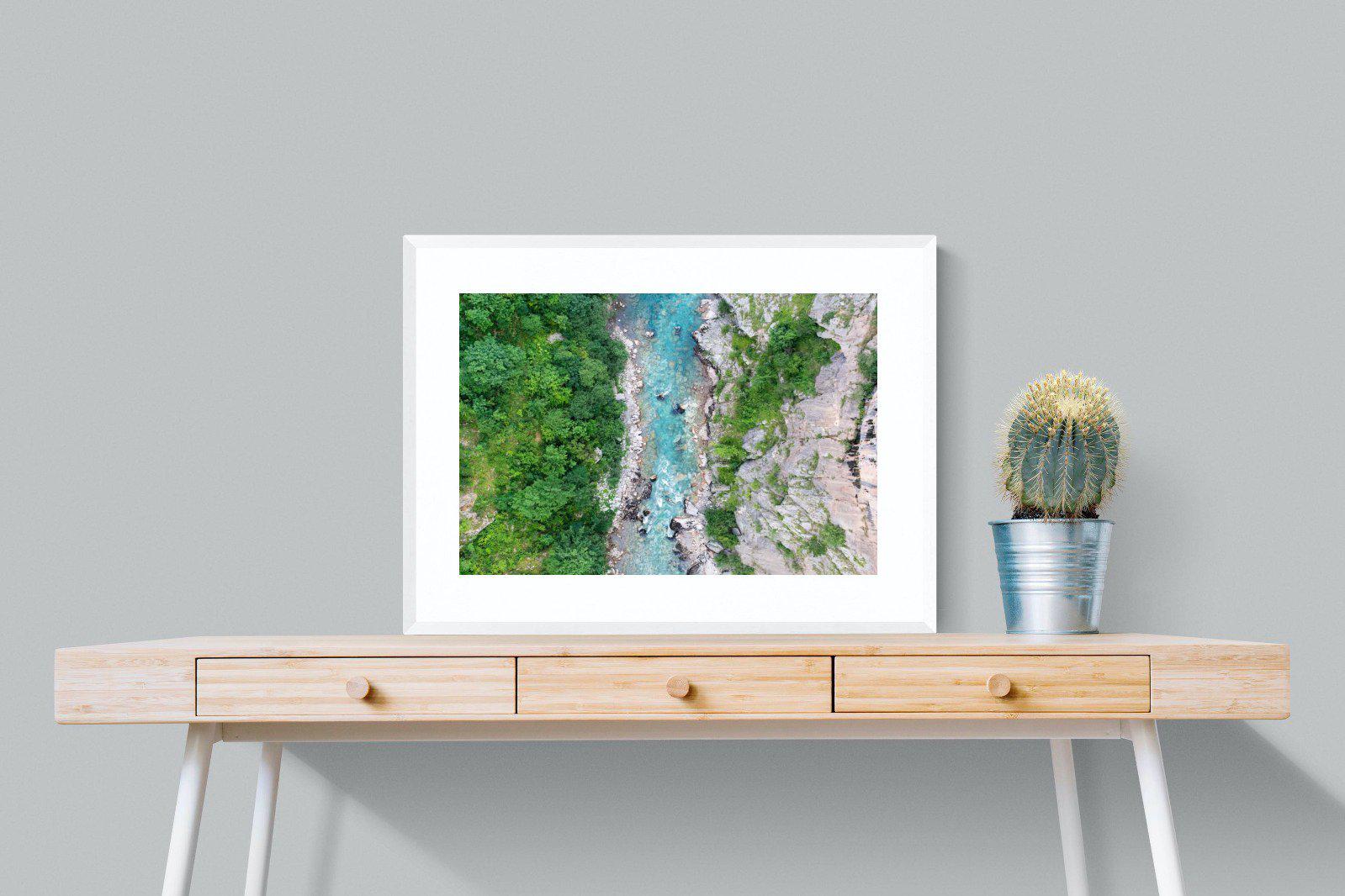 Forest River-Wall_Art-80 x 60cm-Framed Print-White-Pixalot