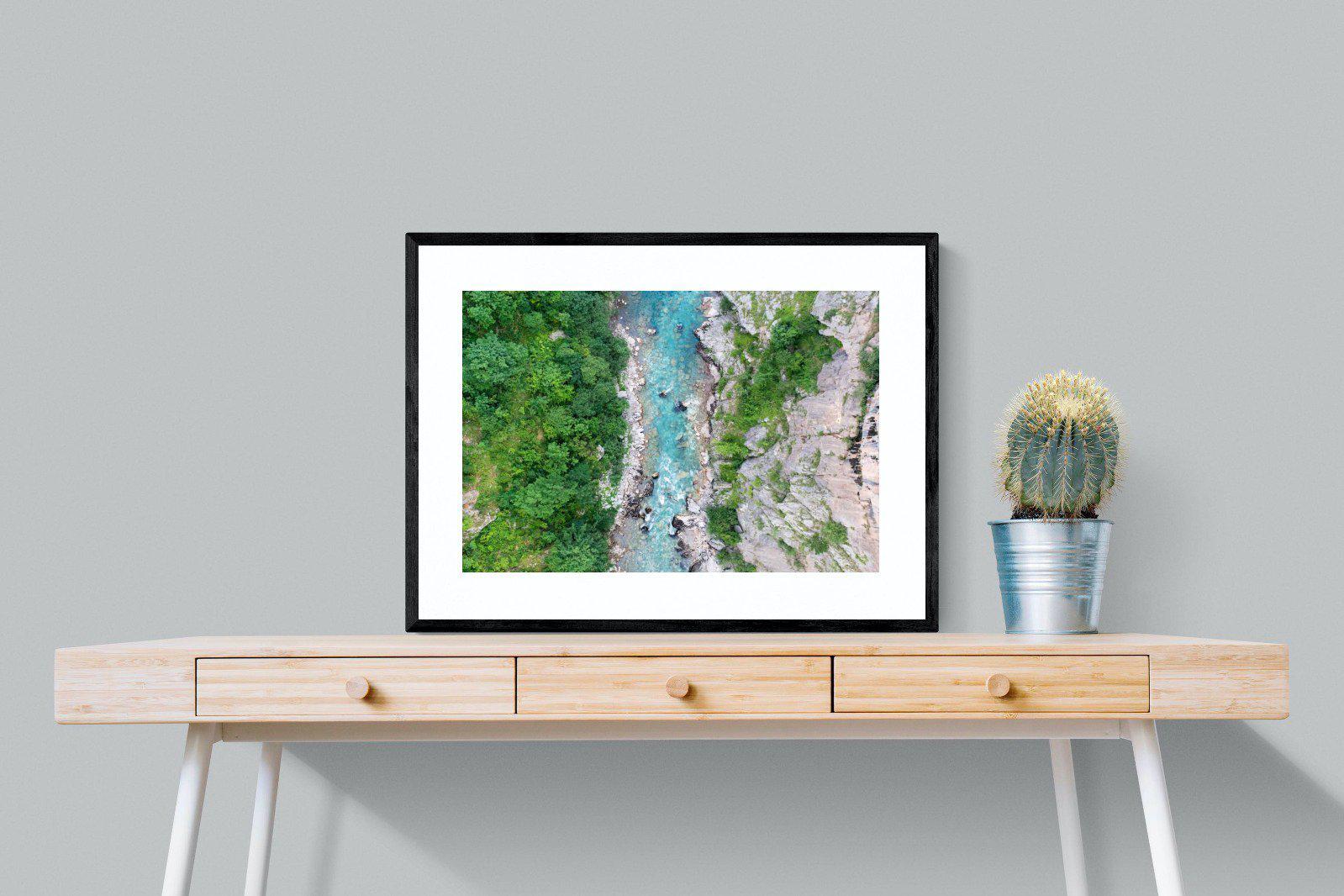 Forest River-Wall_Art-80 x 60cm-Framed Print-Black-Pixalot