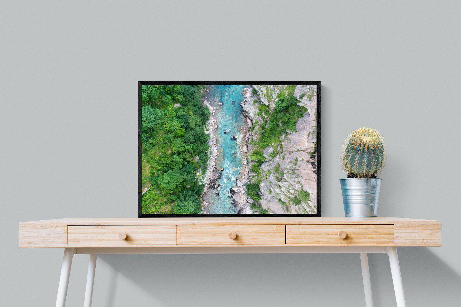Forest River-Wall_Art-80 x 60cm-Mounted Canvas-Black-Pixalot
