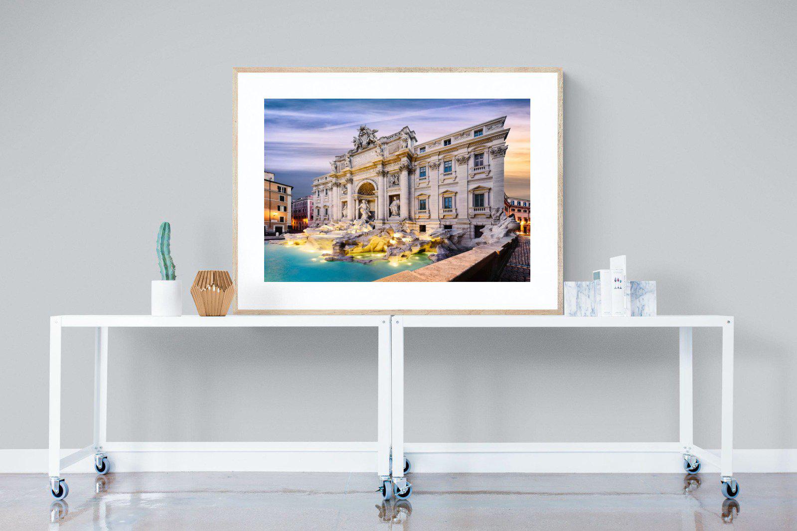 Fountain di Trevi-Wall_Art-120 x 90cm-Framed Print-Wood-Pixalot