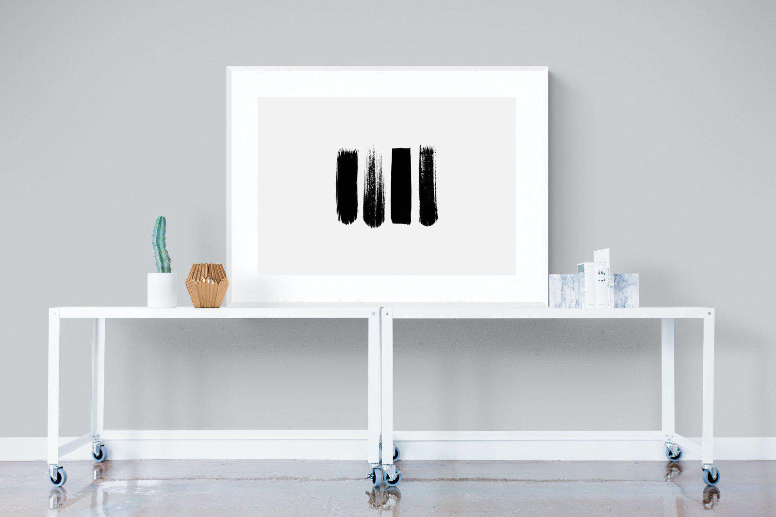 Four Stroke-Wall_Art-120 x 90cm-Framed Print-White-Pixalot