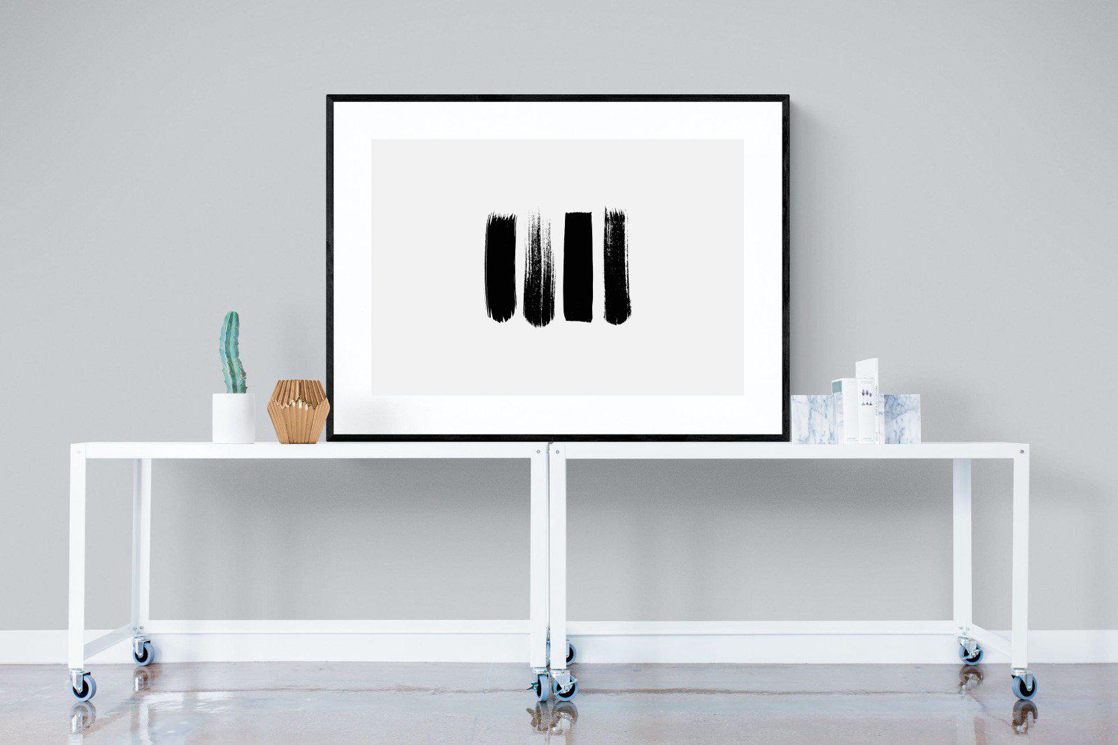 Four Stroke-Wall_Art-120 x 90cm-Framed Print-Black-Pixalot
