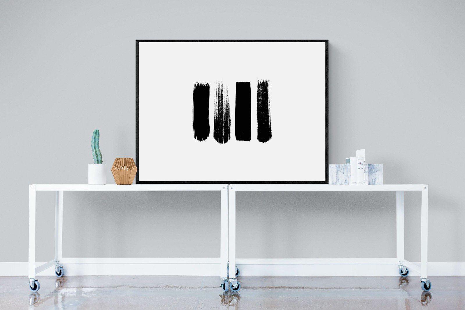 Four Stroke-Wall_Art-120 x 90cm-Mounted Canvas-Black-Pixalot