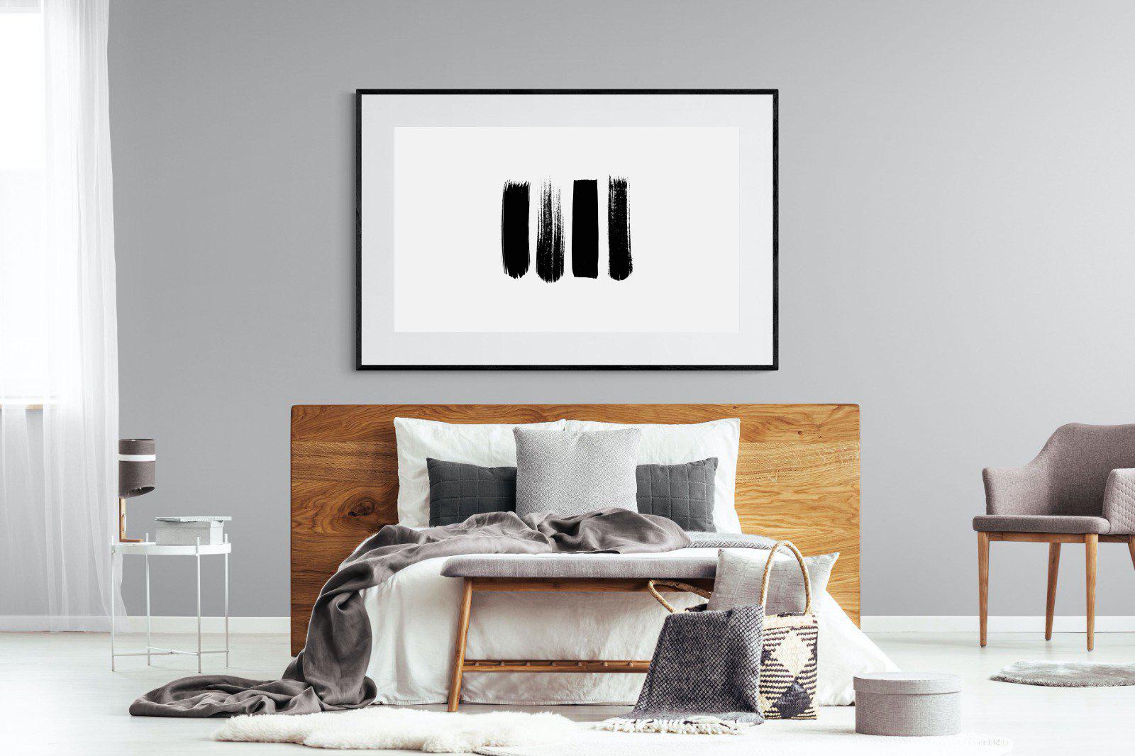 Four Stroke-Wall_Art-150 x 100cm-Framed Print-Black-Pixalot