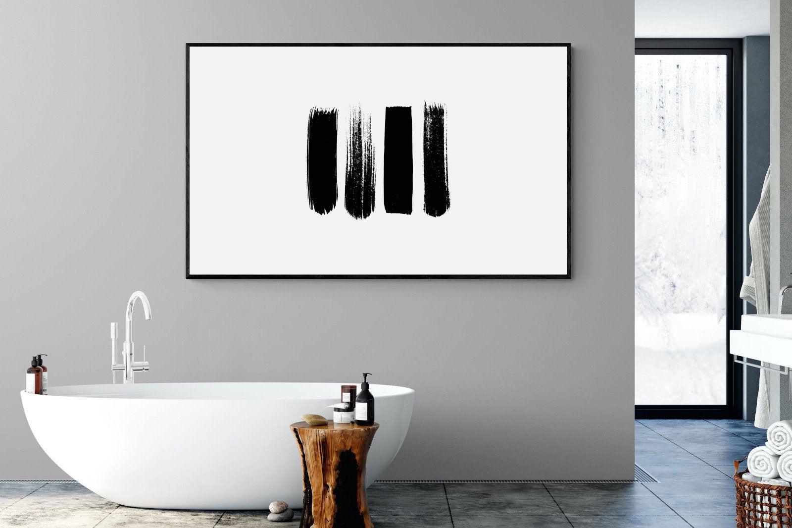 Four Stroke-Wall_Art-180 x 110cm-Mounted Canvas-Black-Pixalot