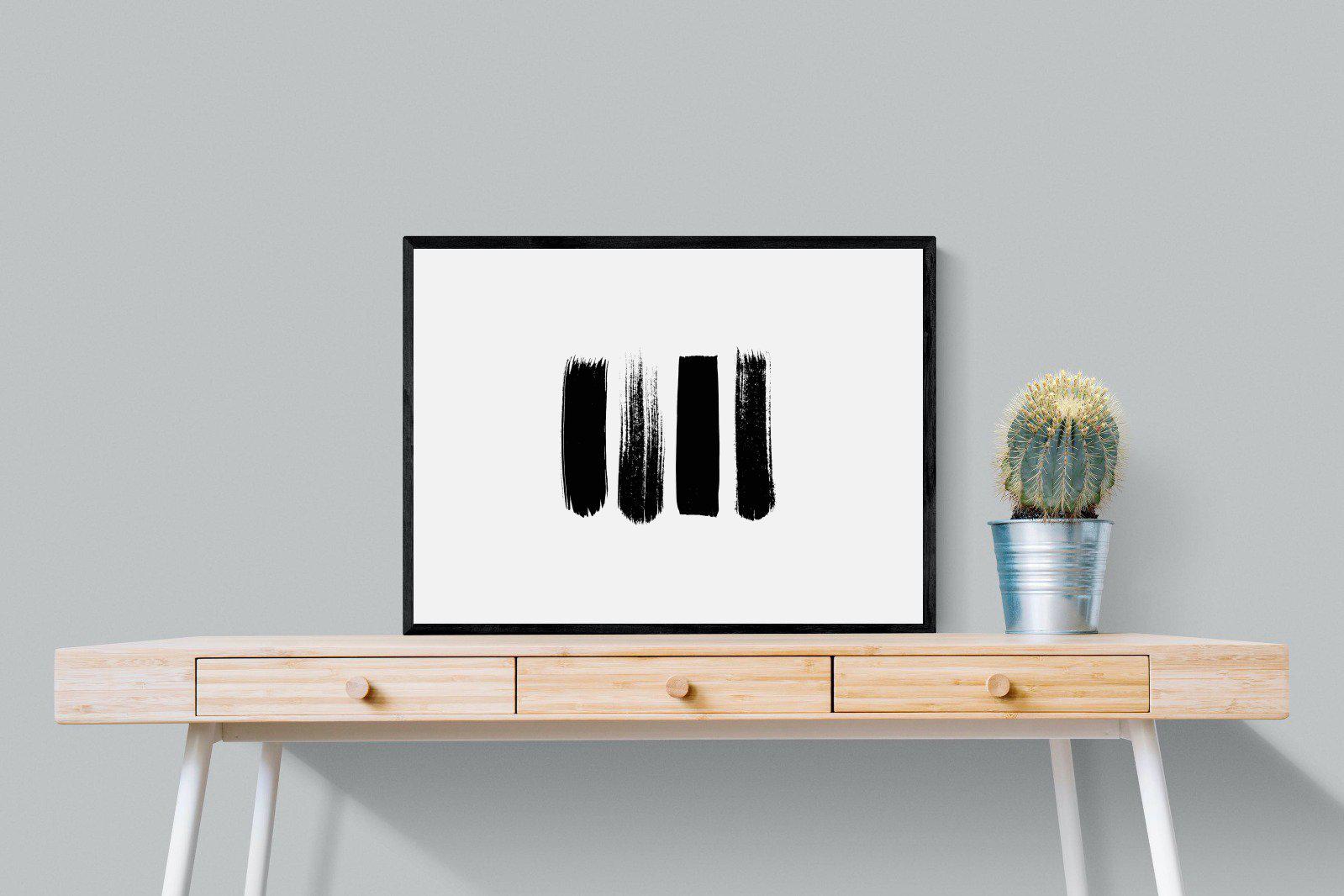 Four Stroke-Wall_Art-80 x 60cm-Mounted Canvas-Black-Pixalot