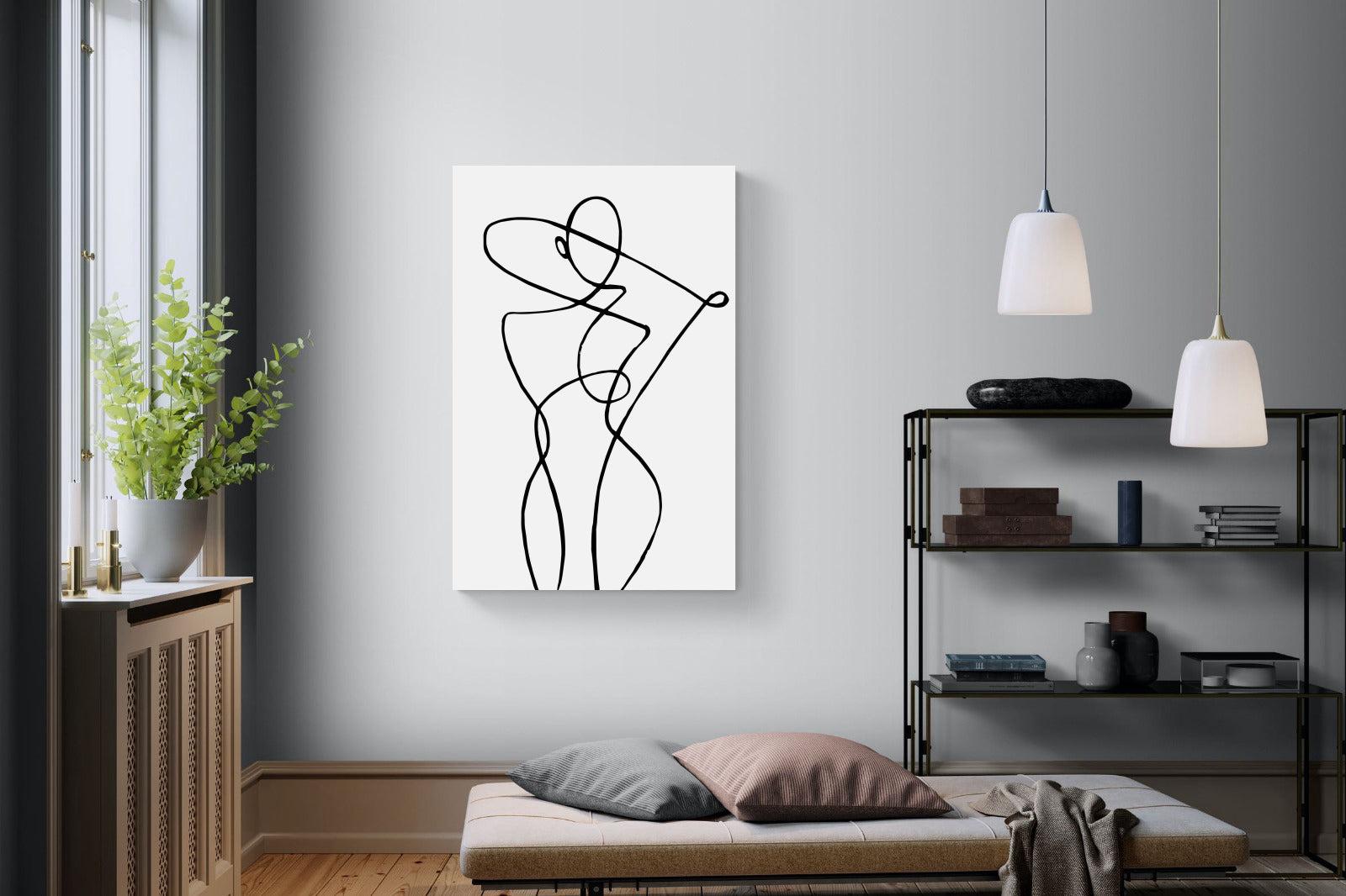 Freehand Figure One-Wall_Art-100 x 150cm-Mounted Canvas-No Frame-Pixalot