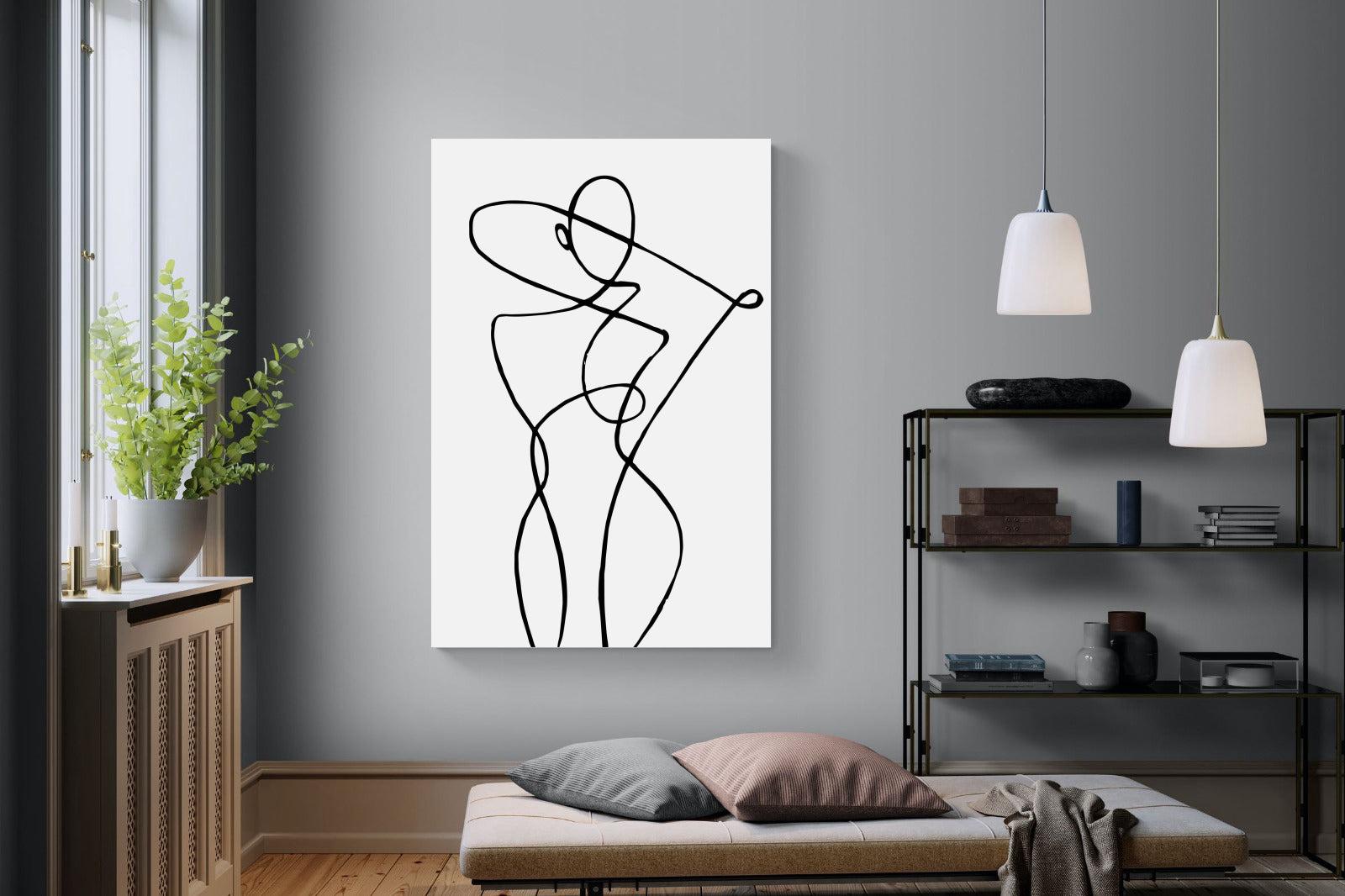 Freehand Figure One-Wall_Art-120 x 180cm-Mounted Canvas-No Frame-Pixalot