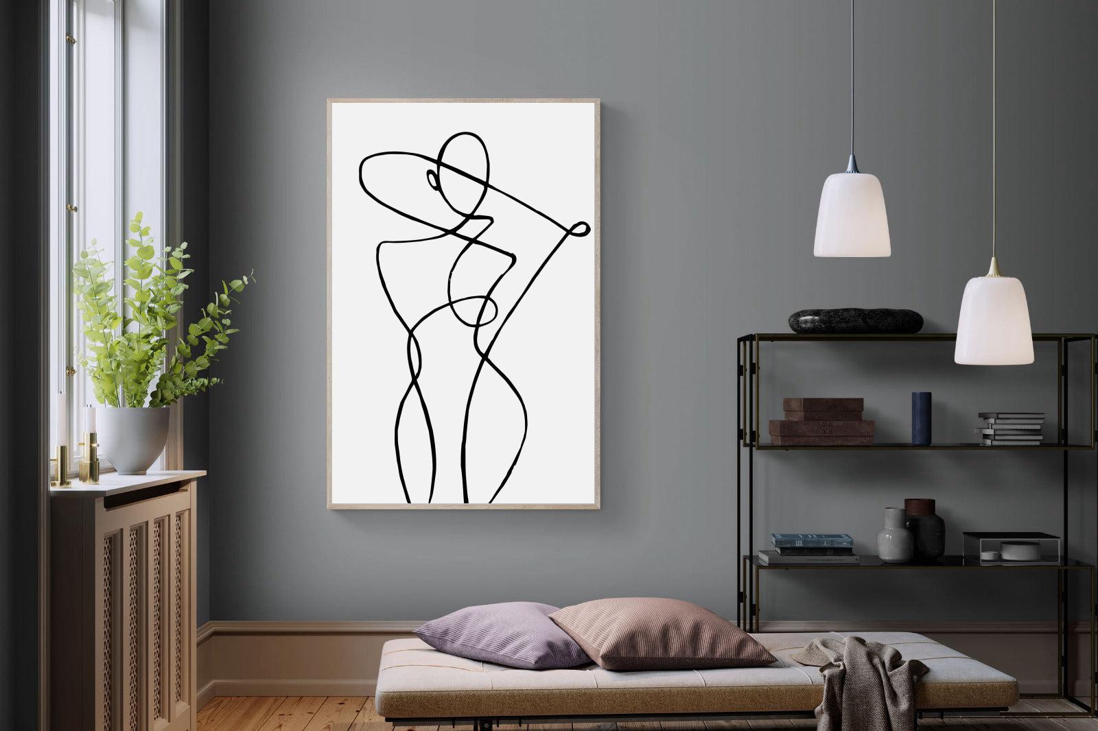 Freehand Figure One-Wall_Art-120 x 180cm-Mounted Canvas-Wood-Pixalot