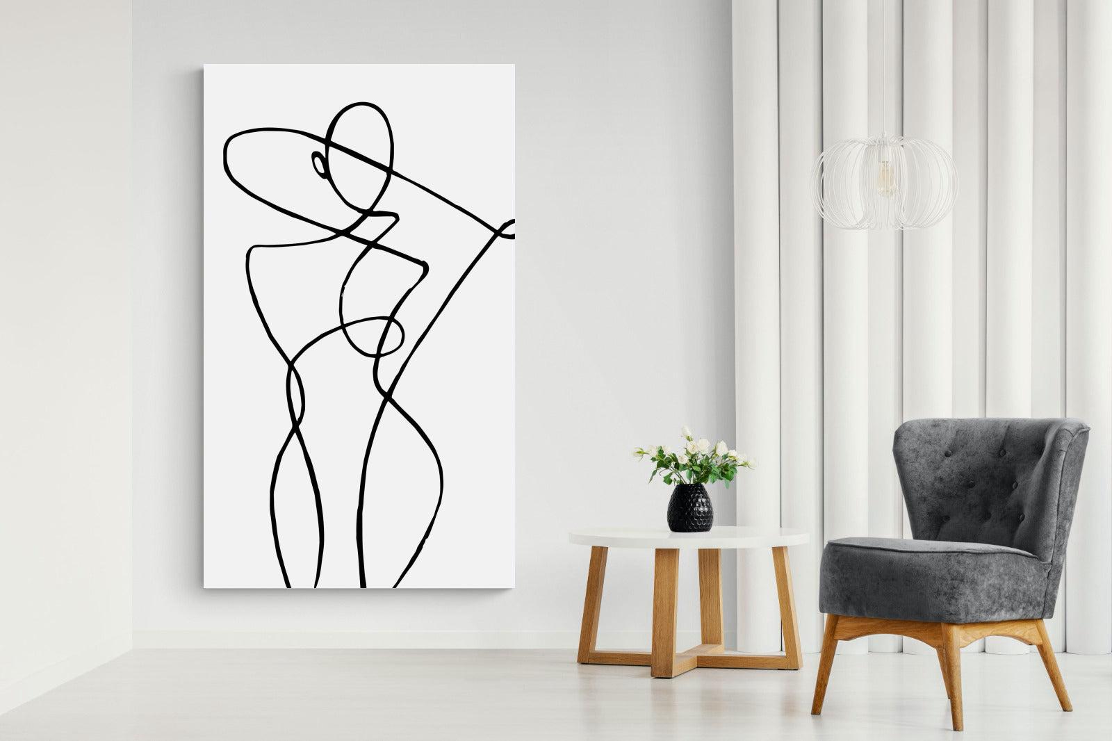 Freehand Figure One-Wall_Art-130 x 220cm-Mounted Canvas-No Frame-Pixalot