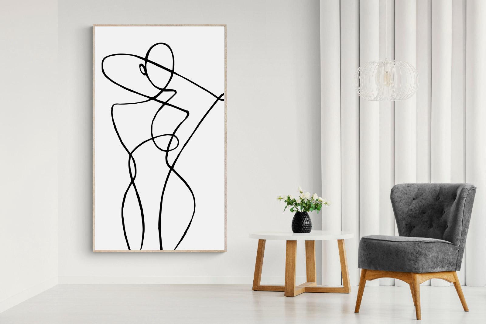 Freehand Figure One-Wall_Art-130 x 220cm-Mounted Canvas-Wood-Pixalot