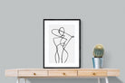 Freehand Figure One-Wall_Art-60 x 80cm-Framed Print-Black-Pixalot