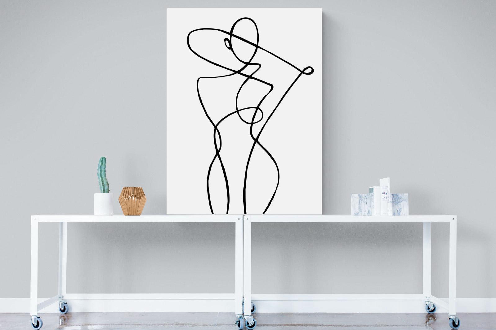 Freehand Figure One-Wall_Art-90 x 120cm-Mounted Canvas-No Frame-Pixalot