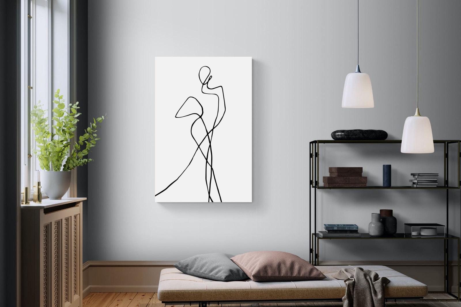 Freehand Figure Two-Wall_Art-100 x 150cm-Mounted Canvas-No Frame-Pixalot