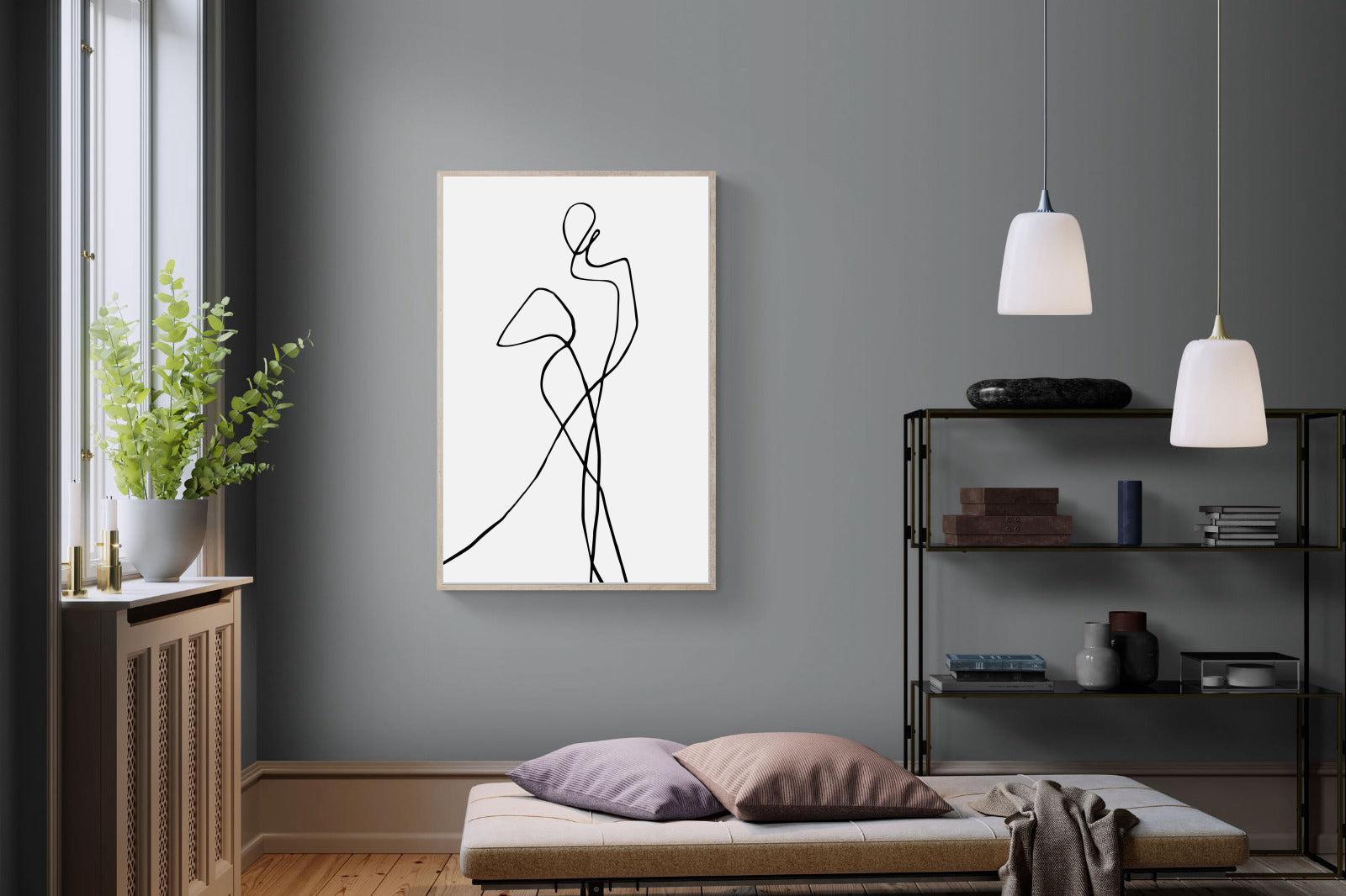 Freehand Figure Two-Wall_Art-100 x 150cm-Mounted Canvas-Wood-Pixalot