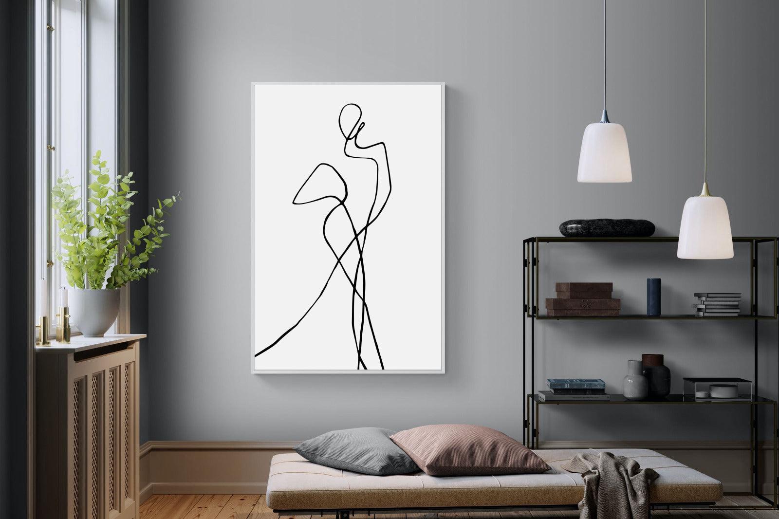 Freehand Figure Two-Wall_Art-120 x 180cm-Mounted Canvas-White-Pixalot