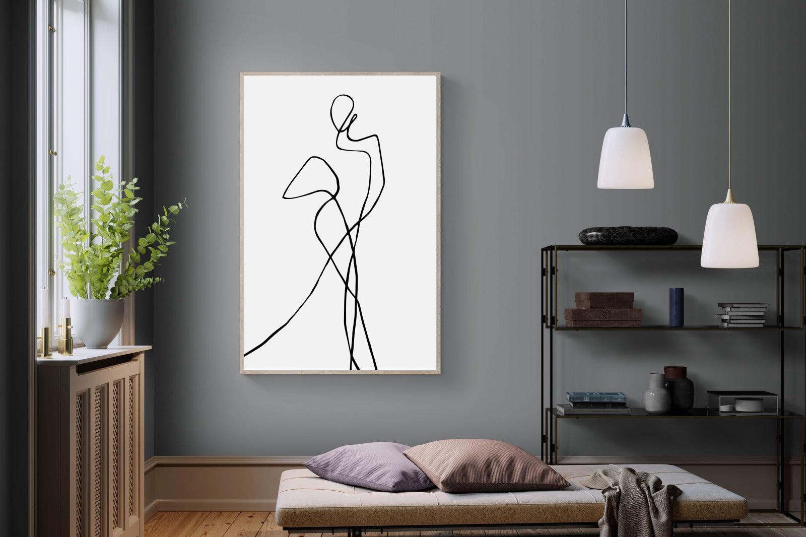 Freehand Figure Two-Wall_Art-120 x 180cm-Mounted Canvas-Wood-Pixalot