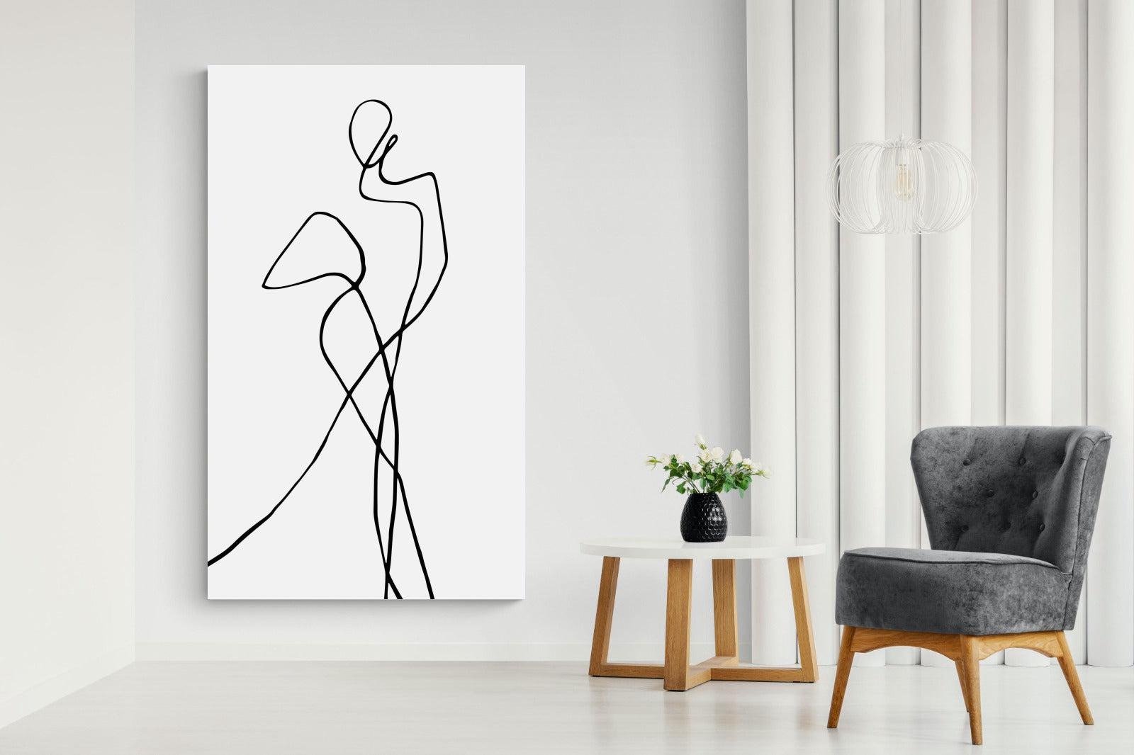 Freehand Figure Two-Wall_Art-130 x 220cm-Mounted Canvas-No Frame-Pixalot