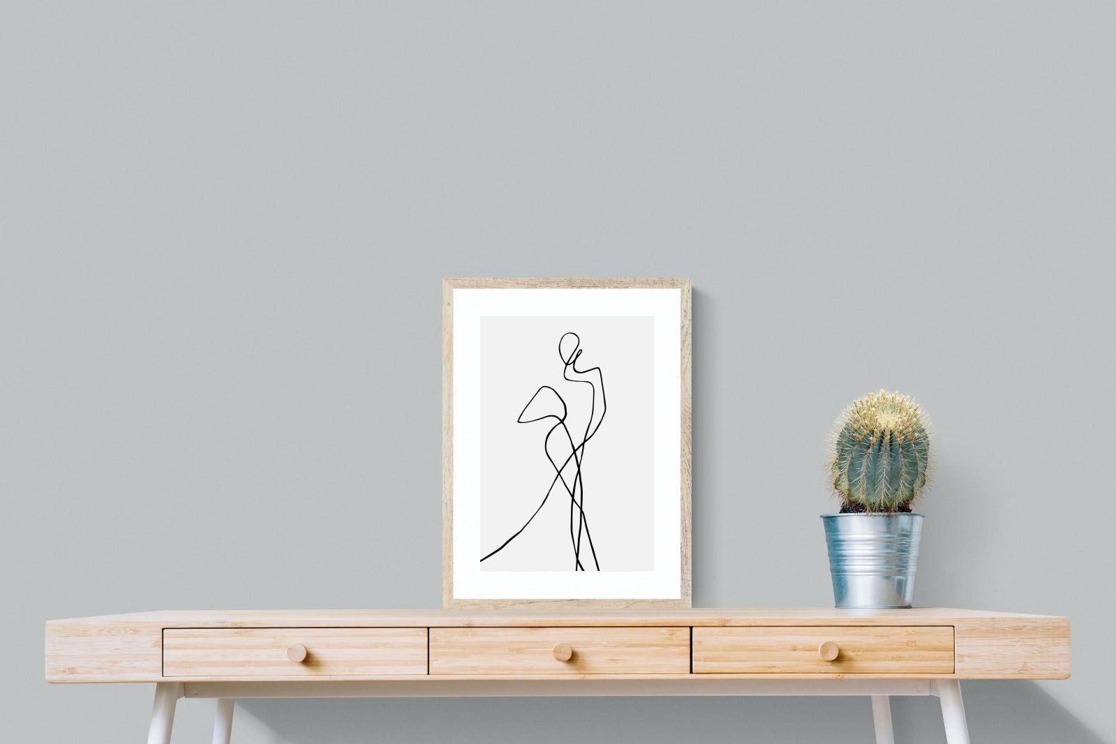 Freehand Figure Two-Wall_Art-45 x 60cm-Framed Print-Wood-Pixalot