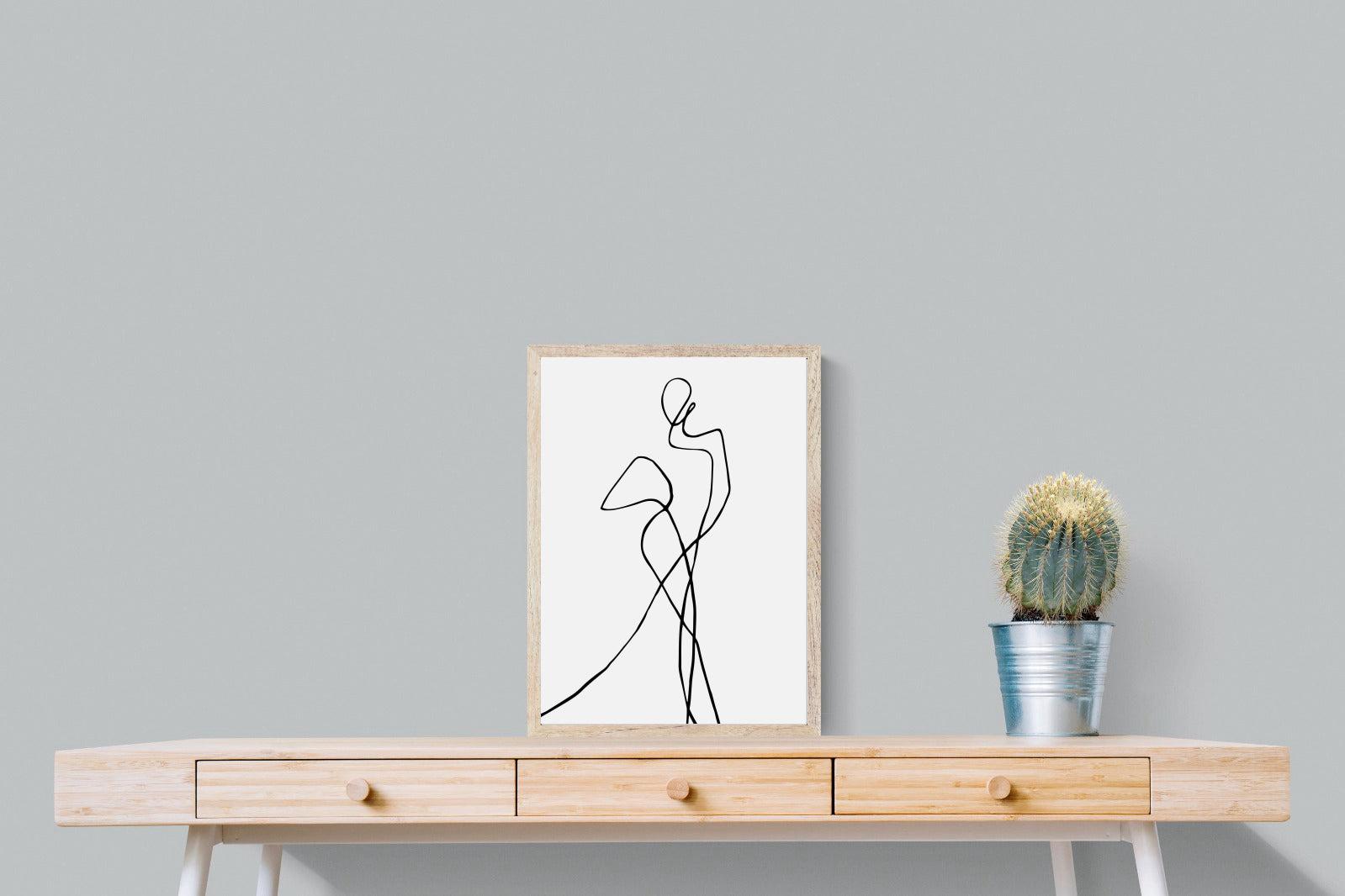 Freehand Figure Two-Wall_Art-45 x 60cm-Mounted Canvas-Wood-Pixalot