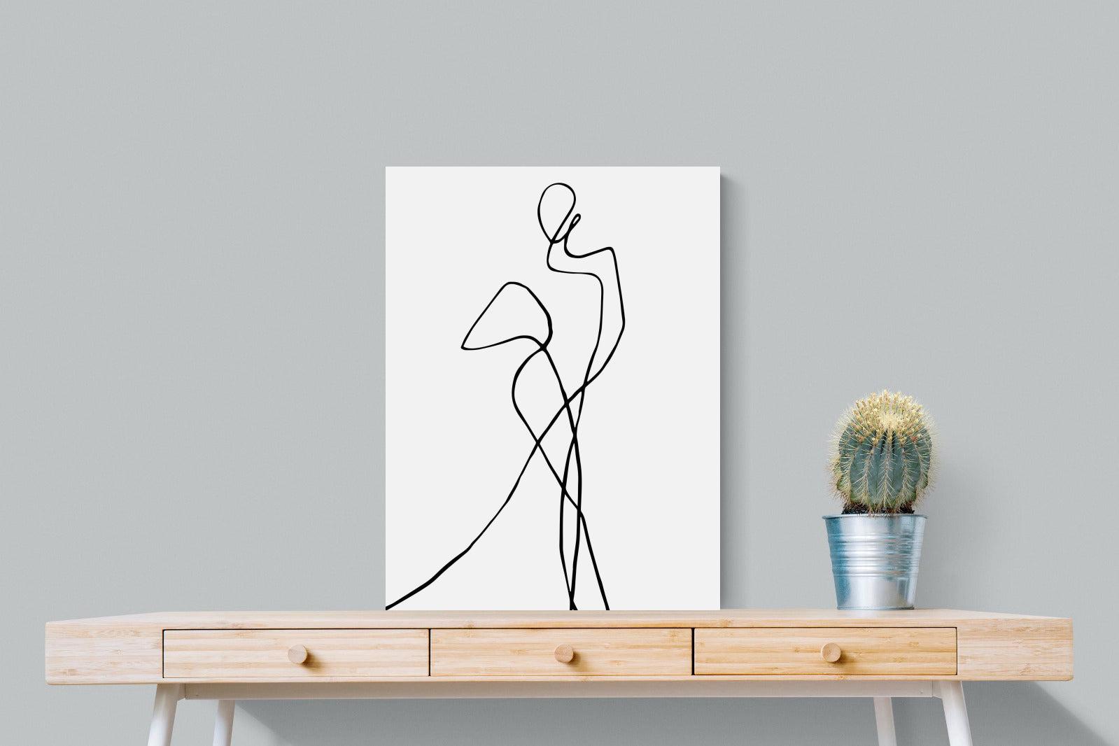 Freehand Figure Two-Wall_Art-60 x 80cm-Mounted Canvas-No Frame-Pixalot