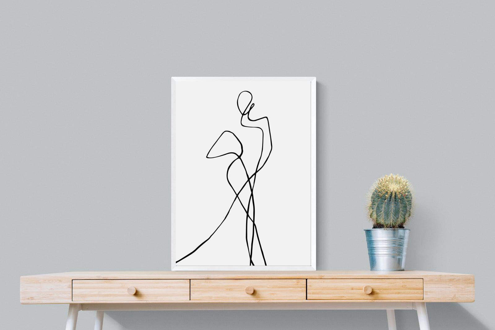 Freehand Figure Two-Wall_Art-60 x 80cm-Mounted Canvas-White-Pixalot