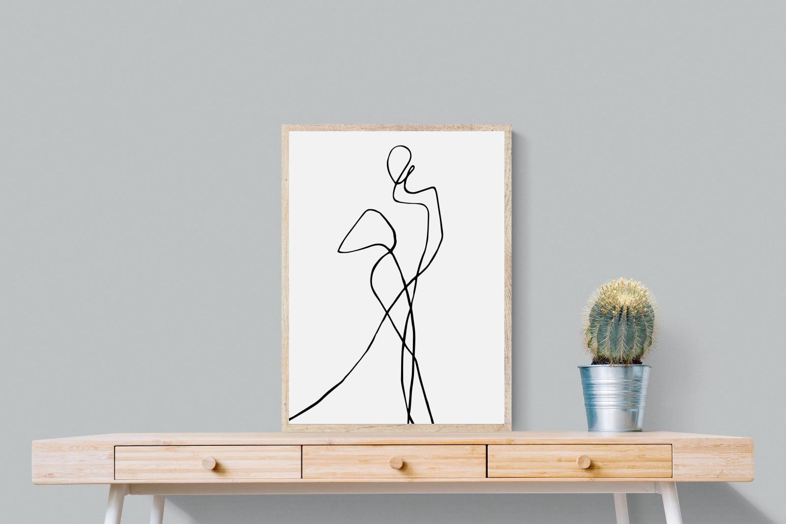 Freehand Figure Two-Wall_Art-60 x 80cm-Mounted Canvas-Wood-Pixalot